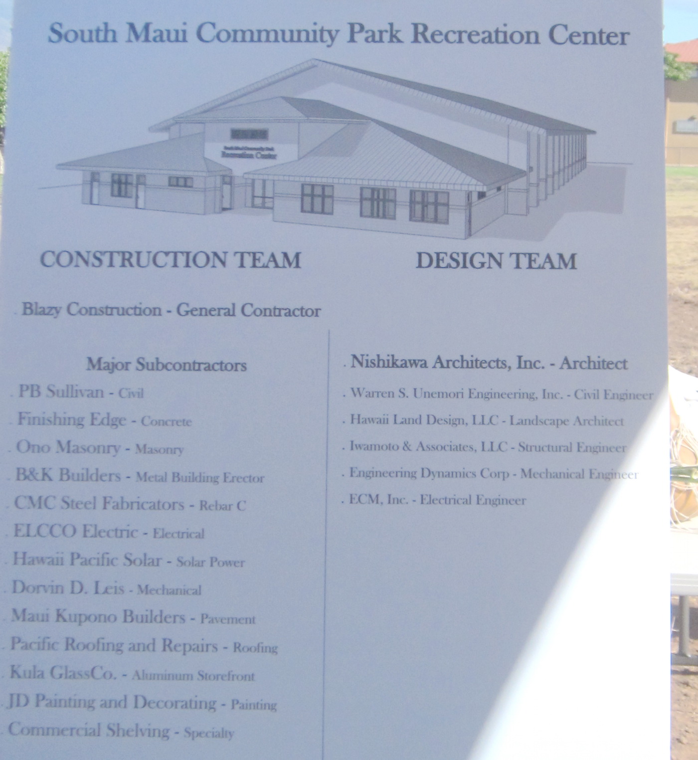 KIHEI GYM FINALLY BREAKS GROUND AT COMMUNITY PARK THIS MORNING