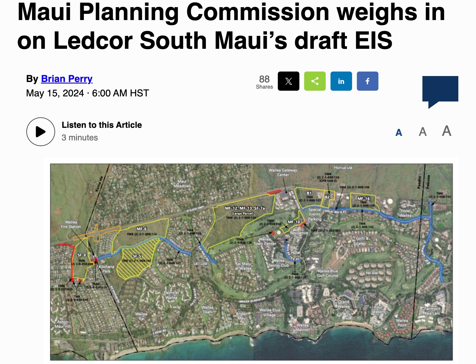 Maui Planning Commission Weighs In On Ledcor South Mauis Draft Eis