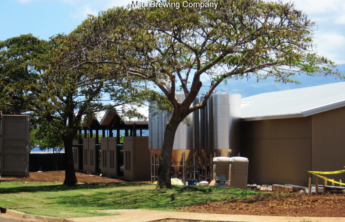 Maui Brewing Co (MBC) Kihei brewery construction continues at R & T Park mauka Pi’ilani Hwy.