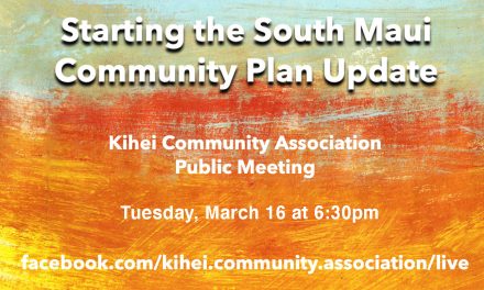South Maui Community Plan update – public meeting 3/16