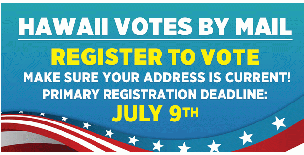 Online Voter Registration for Primaries is Thursday July 9